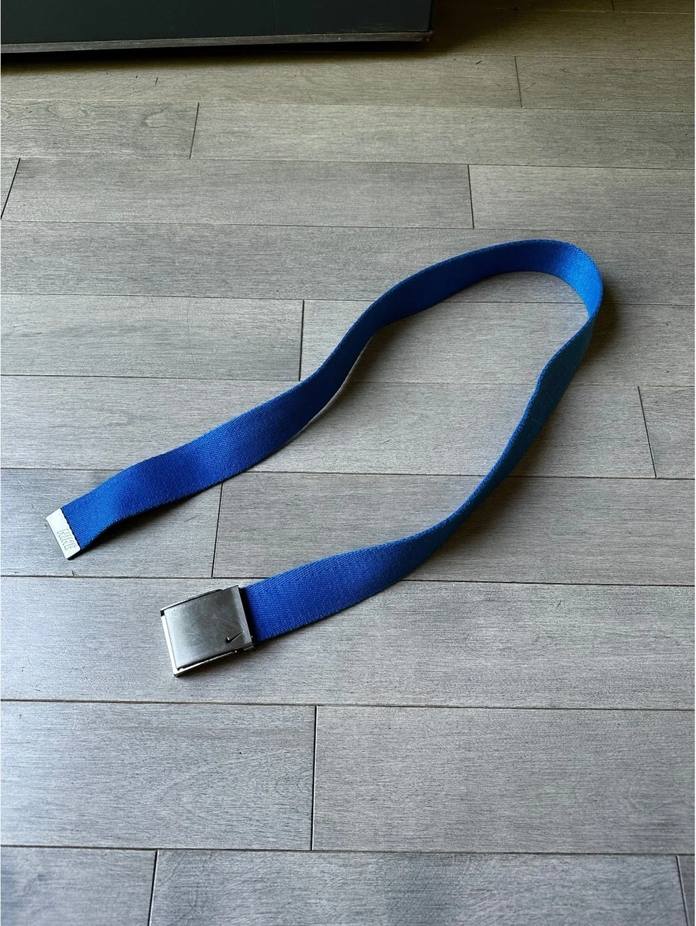 Nike Blue Canvas Belt with Metal Buckle Athletic Golf Activewear 37”